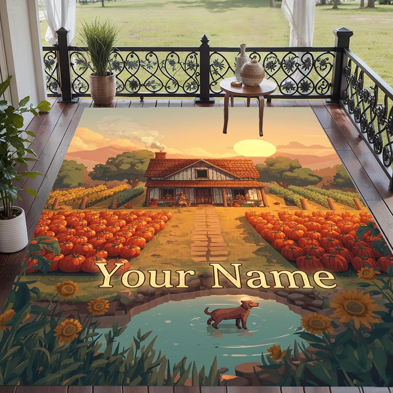 Custom Text Stardew Valley Pattern Floor Rug Soft Indoor Carpet Mat Living Room Bedroom