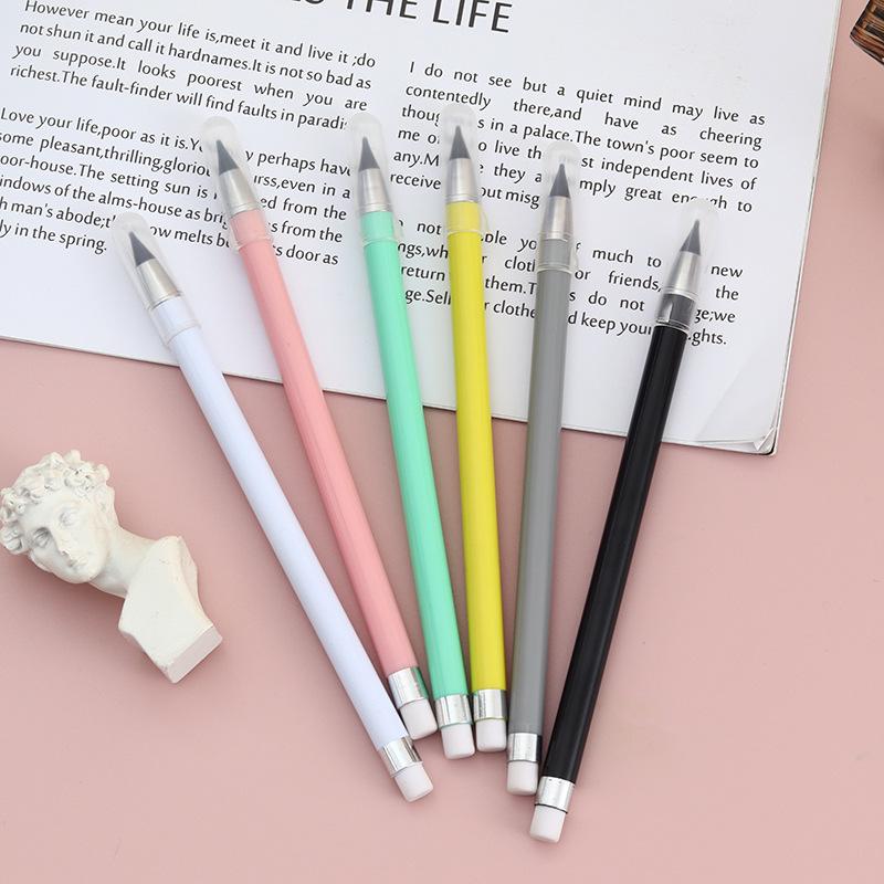 12 Color Pencil Collection Adorable Drawing Pencil Refill Unlimited Writing Pencils Eternal Erasable Pencil Pens for School Art Supplies