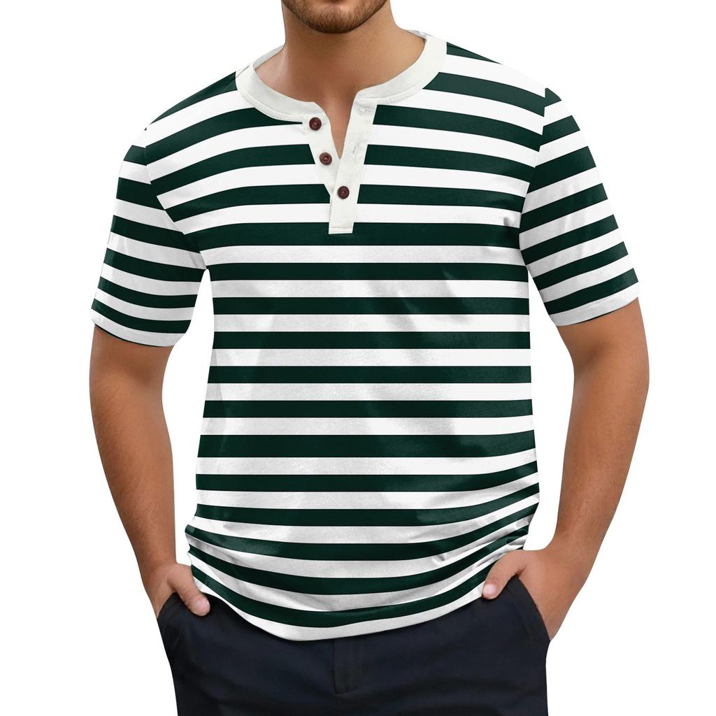 Moda Hombre Tops de Manga Corta Estampados Camiseta