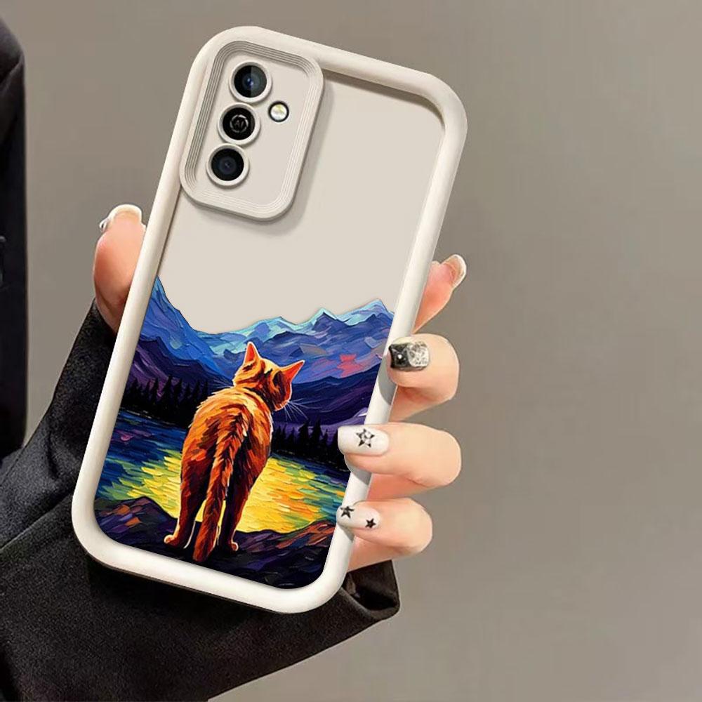 Vintage Oil Painting Cat Phone Case For Realme 15 15T 7 7I 8 8I 9 11 12 Lite 13 14 5 5I 6I 5S Plus NARZO 50 50A PRIME Cover Case