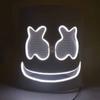 Halloween Light Up Mask Full Face LED Neon Marshmallow Mask Headgear Luminous DJ Music Festival Props Cosplay Rave Party Mask
