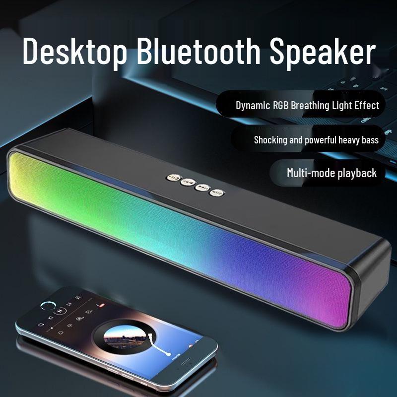 M8 RGB Soundbar: Panoramic Surround Sound, Vibrant Gaming Speaker with Cool Lighting Effects