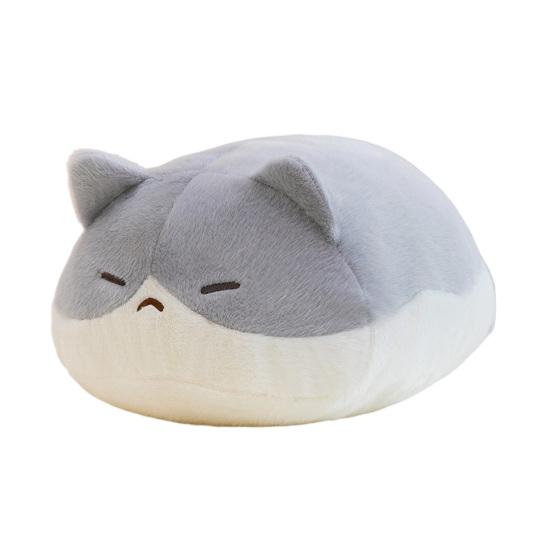 Nostalgie Lying Down Cat Plush Pillow, Soft Stuffed Kitten Doll, Cute Sleeping Plushie for Bedroom, Cuddle Toy Gift Girls 30cm E