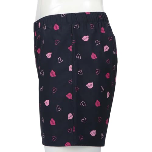 Emporio Armani HEART & BEAR Manga Bear Cotton Woven Trunks, Men's, Front Opening, Japanese Sizes, Size 12 (Pink), 54250004, M/L