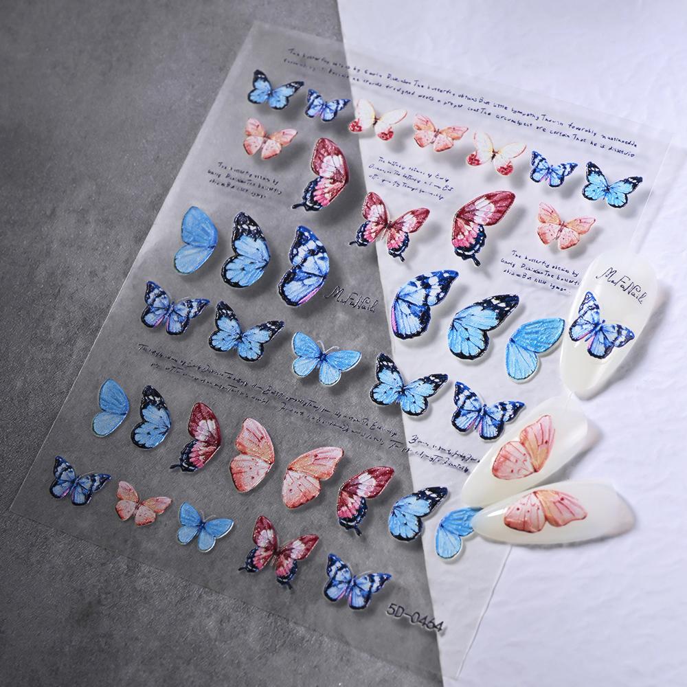 5D Hibiscus Flower Nail Embossed Sticker Lace Flower White Pink Petal Floral Self Adhesive Nail Art Slider DIY Elegant Romantic