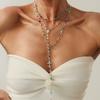 Tassel Long Chain Necklace Jewelry Choker Necklace Fashion Y-Shaped Necklace  Women
