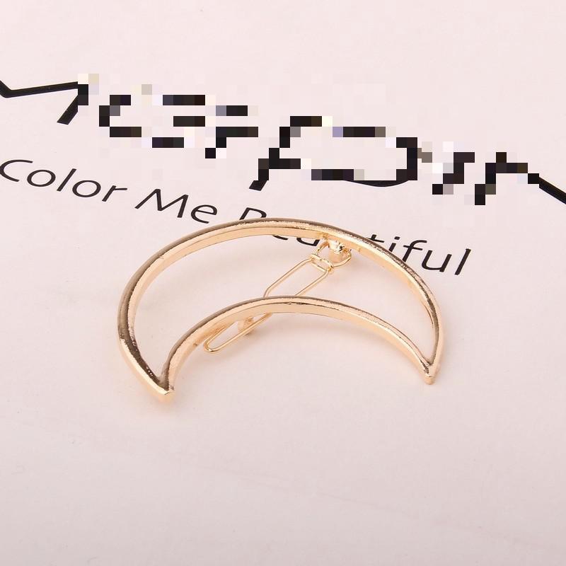 Big Card Exaggerated Girl Triangle Moon Hairpin Clip Hair Accessories Jewelry Hair Clips Geometric Shape Side Clip Headwear
