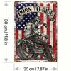 Vintage Motorcycle Metal Wall Art Born To Ride Tin Sign For Bar Garage Decor