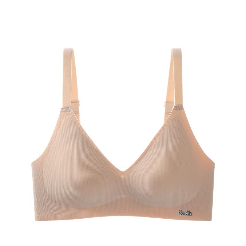 Traceless Soft Support Strip Underwear Is Comfortable and Nude, Close-fitting, No Steel Ring Gathers Up, Beautiful Back Bra Women