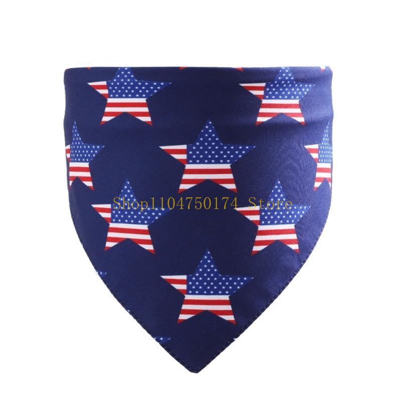 Cats Costume Neck Scarf Pet Dog Independence Day US Flag Printed Pet Bandanas top sale