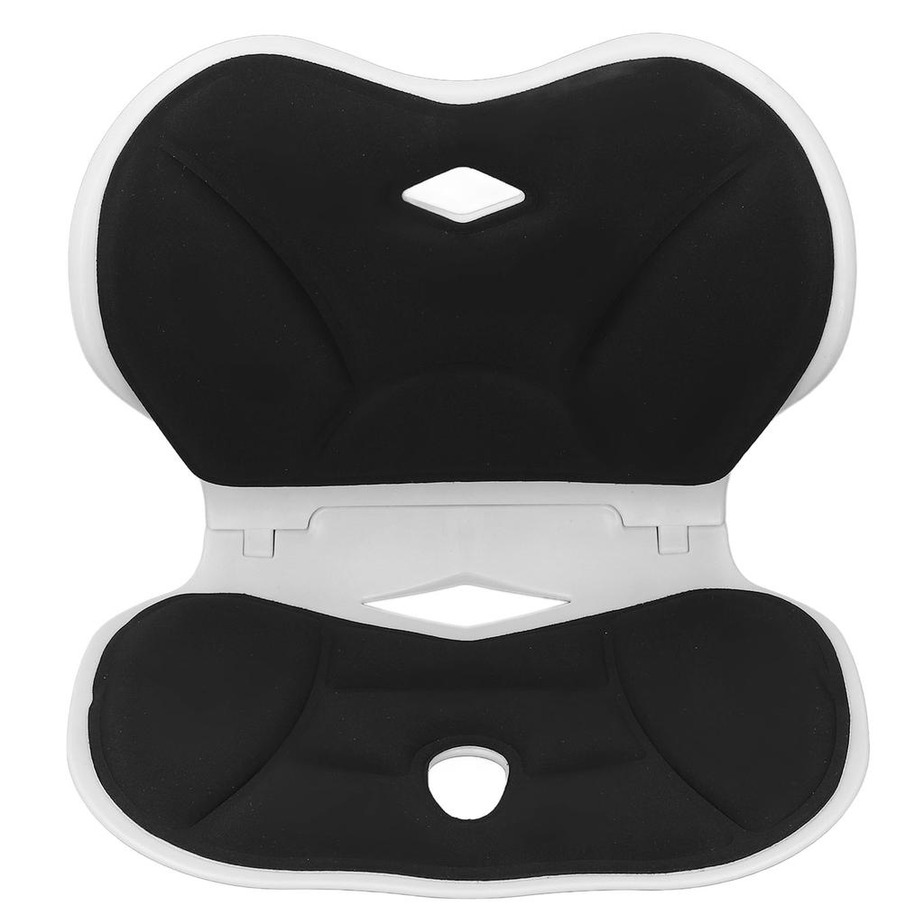 Posture Corrector Chair Foldable Ergonomic Lumbar Support Back Straightener Waist Support Posture Cushion for Child Adult Black