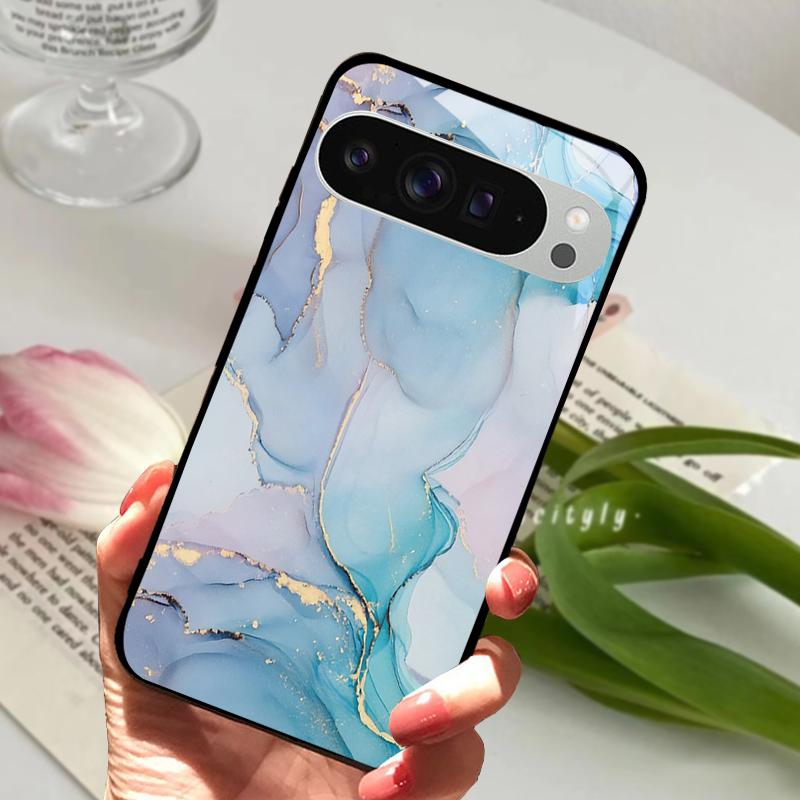 For Google Pixel 9 Pro XL Case Pixel9 Cute Animal Tempered Glass Phone Cover For GOOGLE PIXEL 9A Glass Protective Fundas Cases