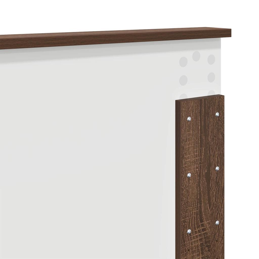 Bed Frame Brown Oak Look 120 X 190 Cm Wood Based Panel