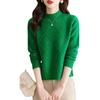 Sweater Women's Autumn/Winter Half High Collar Knitted Bottom Shirt Stylish Interior