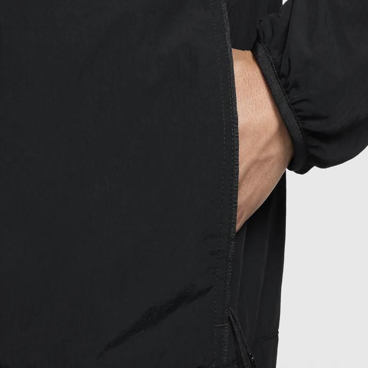 Nike Solid Color Comfortable Soft Long Sleeve Jacket Men jackets Black FZ0752-010