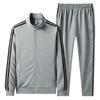 Men's Casual Sports Suit: Spring/Autumn Long-Sleeve Cardigan & Three-Bar Loose Two-Piece College Style
