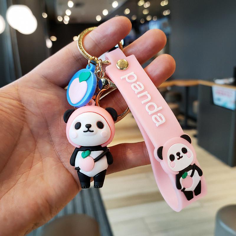 Adorable Cartoon Astronaut Keychain Silicone Keyring Cute Bag Charm