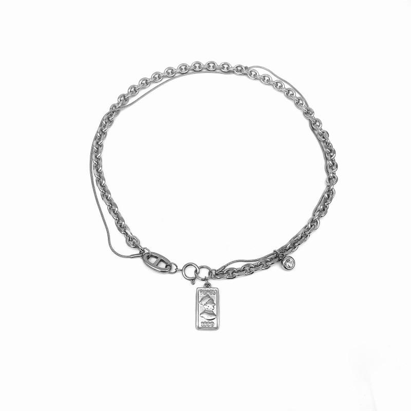 Retro Titanium Steel Collar Chain Jewelry For Unisex Art Inspired Design