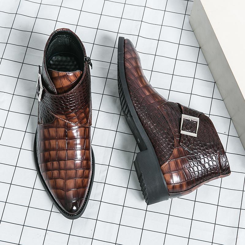 Fashion Hot Selling Pointed Chelsea Boots Europe America English Style High Top Shoes Men's Ankle Boots Office Men's Business Boots