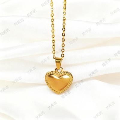 Elegant Gold Heart Floral Pendant Necklace for Women