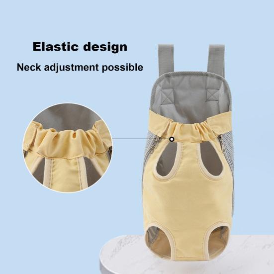 Yousheng Dog Front Carrier Backpack Cat Mesh Travel Bag Adjustable Pet Outdoor Shoulder Handle Bag for Hiking Camping Road Trips