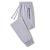 Men's Pure Cotton Lightweight Straight-Leg Sweatpants - Solid Color, Loose Fit for Summer and Spring.