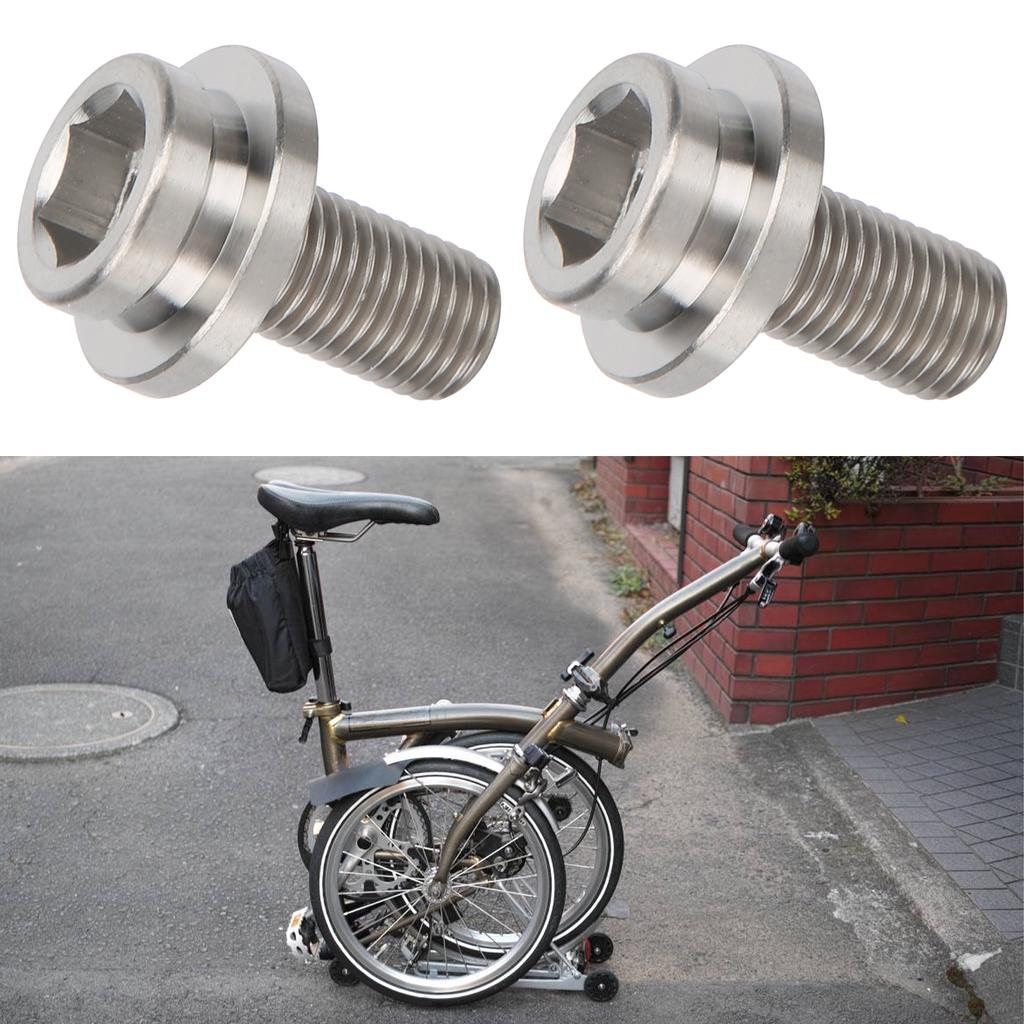 2Pcs Bicycle Titanium Alloy Crank Arm Fixing Screw Bolts for Brompton Folding Bike