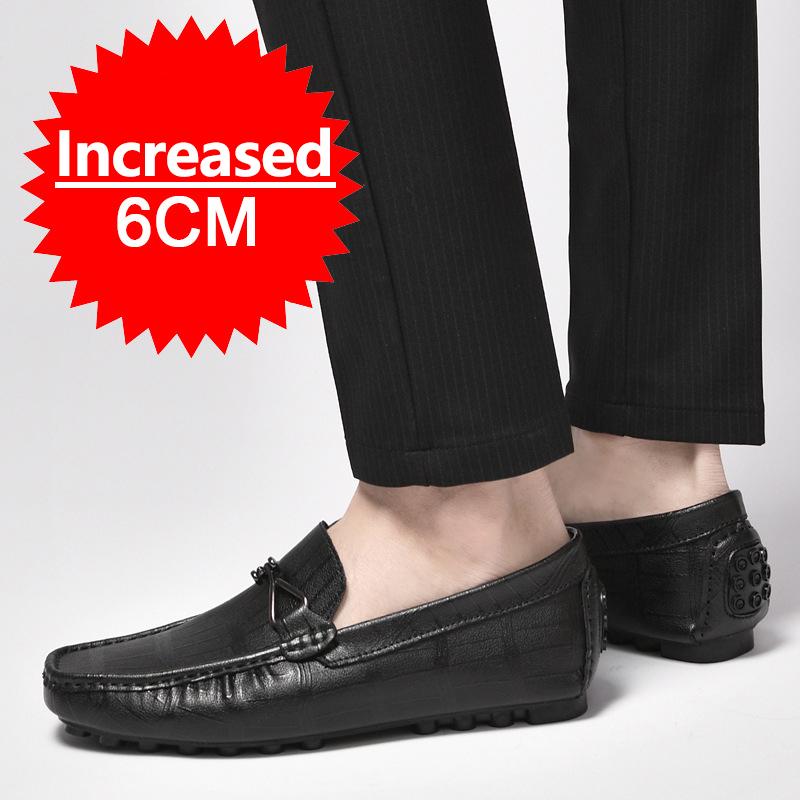 Mode Neue Sommer Herren Innenerhöhungsschuhe Leder Freizeit Business Schuhe Unsichtbare Höhenerhöhungsschuhe Sport Elevator 6CM