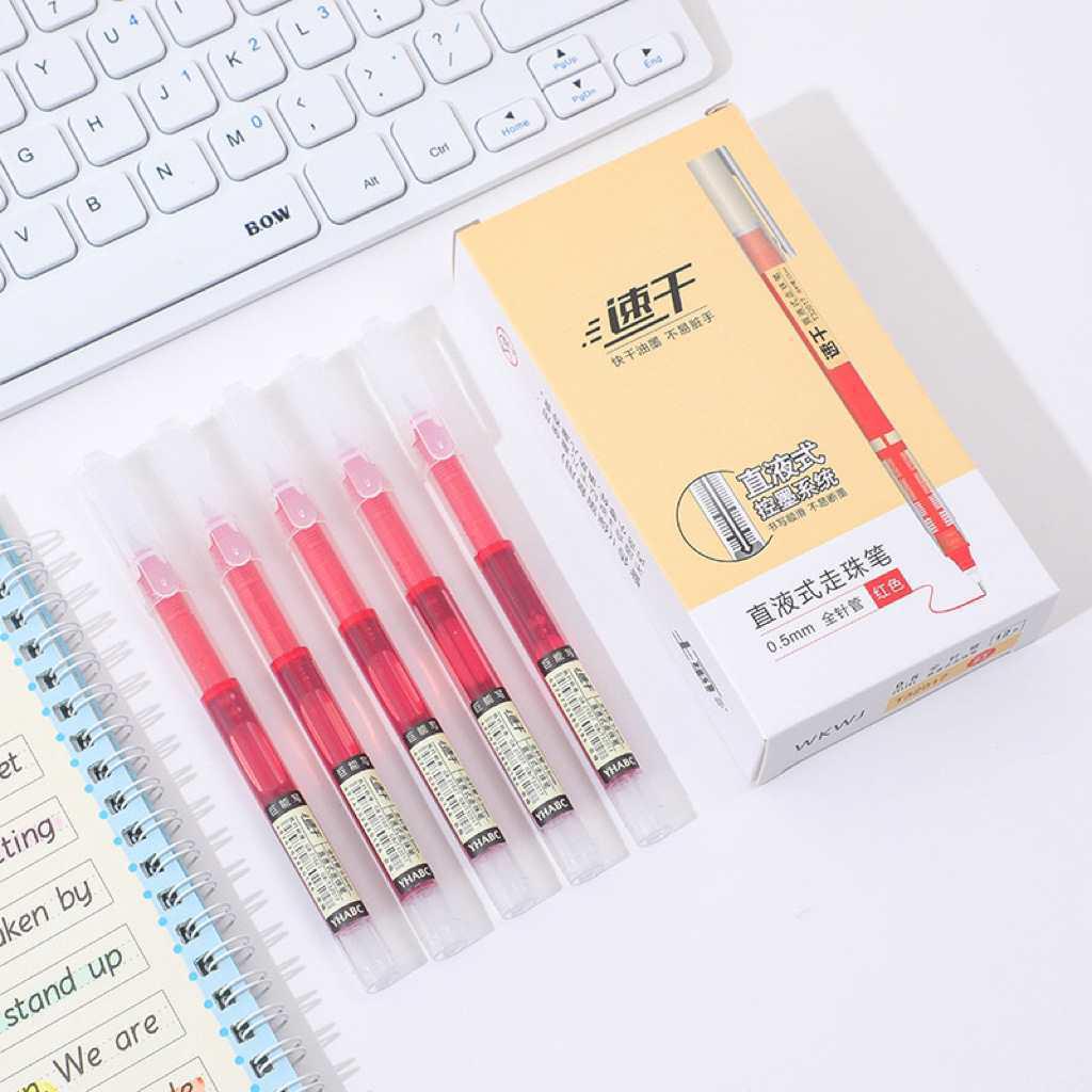 Quick-Dry Ink Rollerball Pen: Ideal for Students, Note-Taking, Highlighting & Journaling