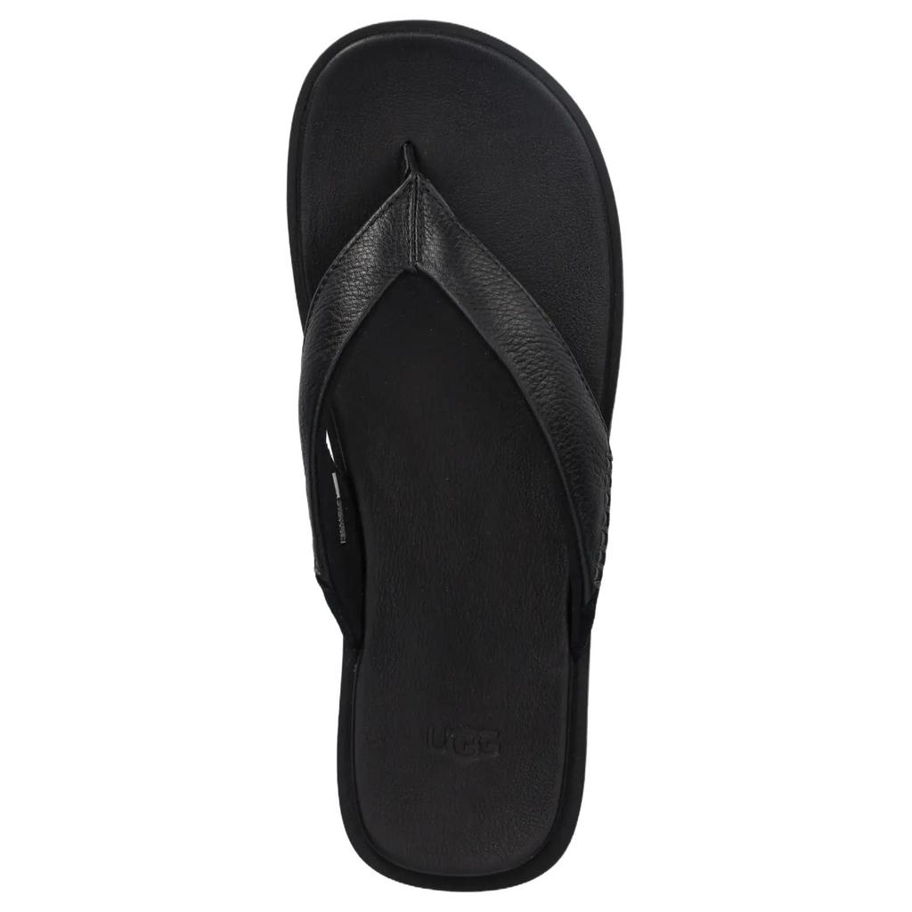 UGG Seaside Fashionable Rubber Sole Anti-Wear Flip Flops Men Footwear Black 1166610-BLK