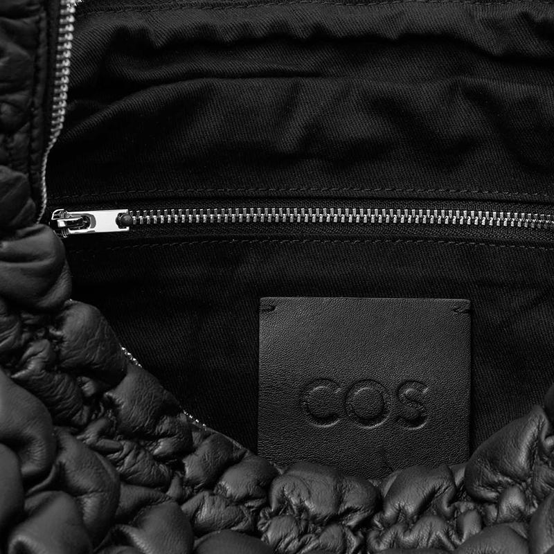 COS Quilted Puffed Pleated Lambskin Cloud Bag Tote Crossbody Shoulder Bag Women bags Black 1200506001