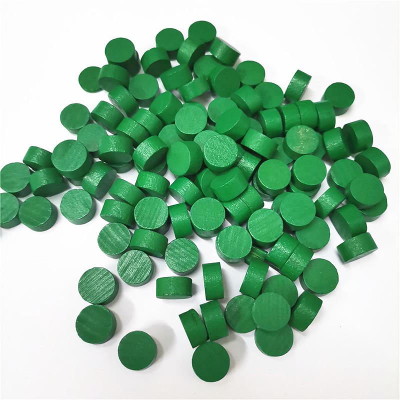 80Pcs 10*5Mm Round Circular Pawn Wooden Game Pieces Colorful Pawnchess For Board Gameeducational Games