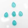 Natural Aqua Chalcedony Pear Cabochon Loose Gemstone Lot 13 Pcs 12*15 MM 100 CT For Jewelry Making