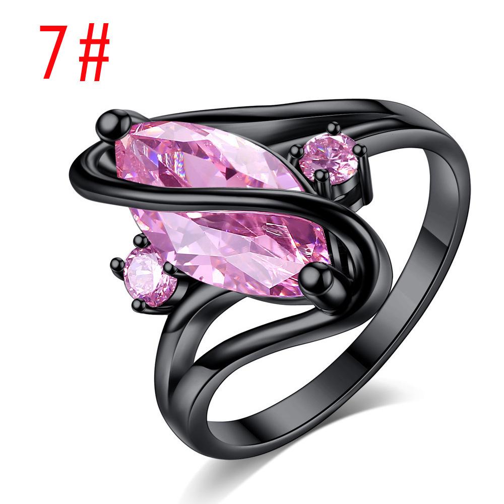 Heiß verkaufter Pfirsichherz Zirkon Diamantring - Damenmodeschmuck