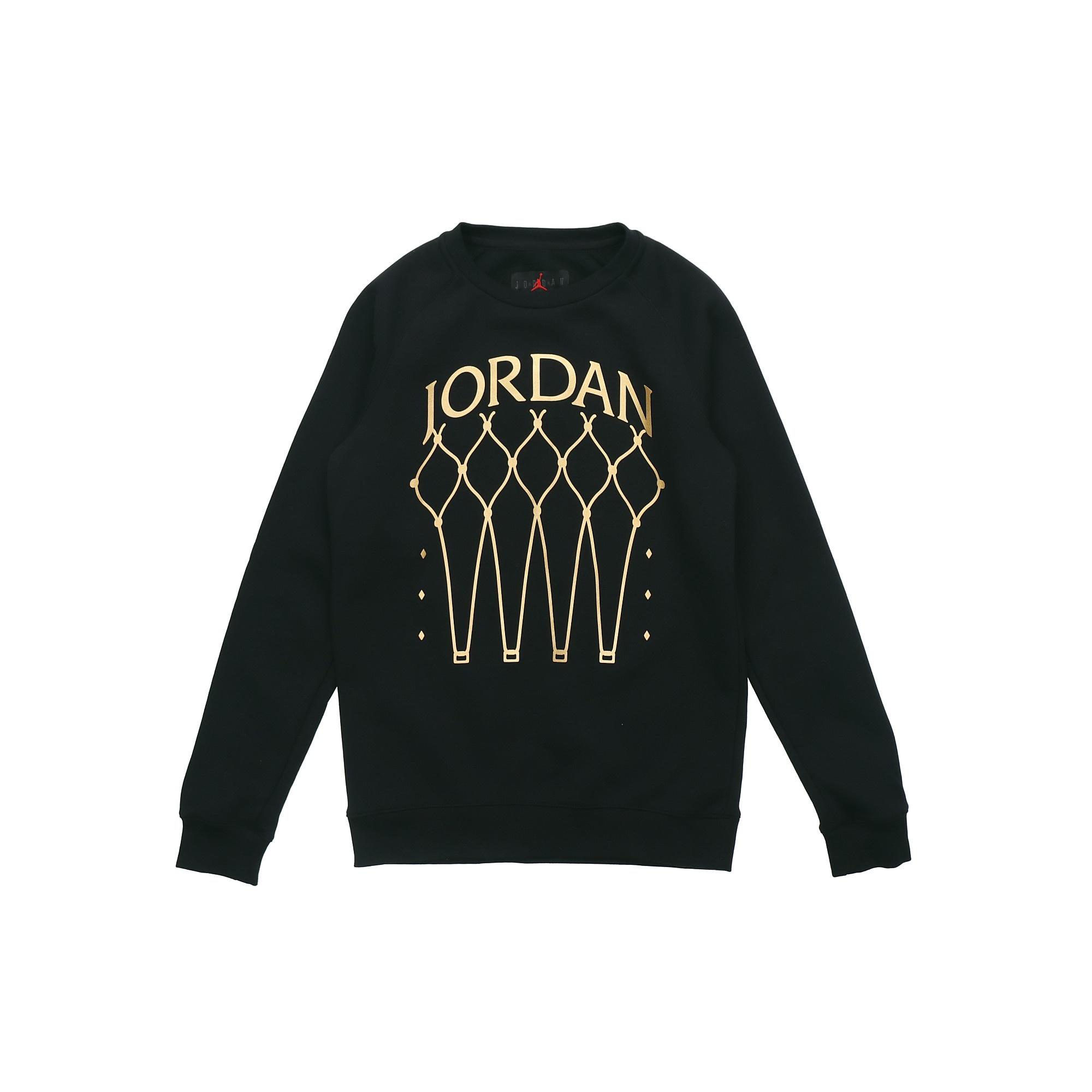 Air Jordan Fleece Knit Round Neck Hoodie Men s Black BQ5746-010 XS