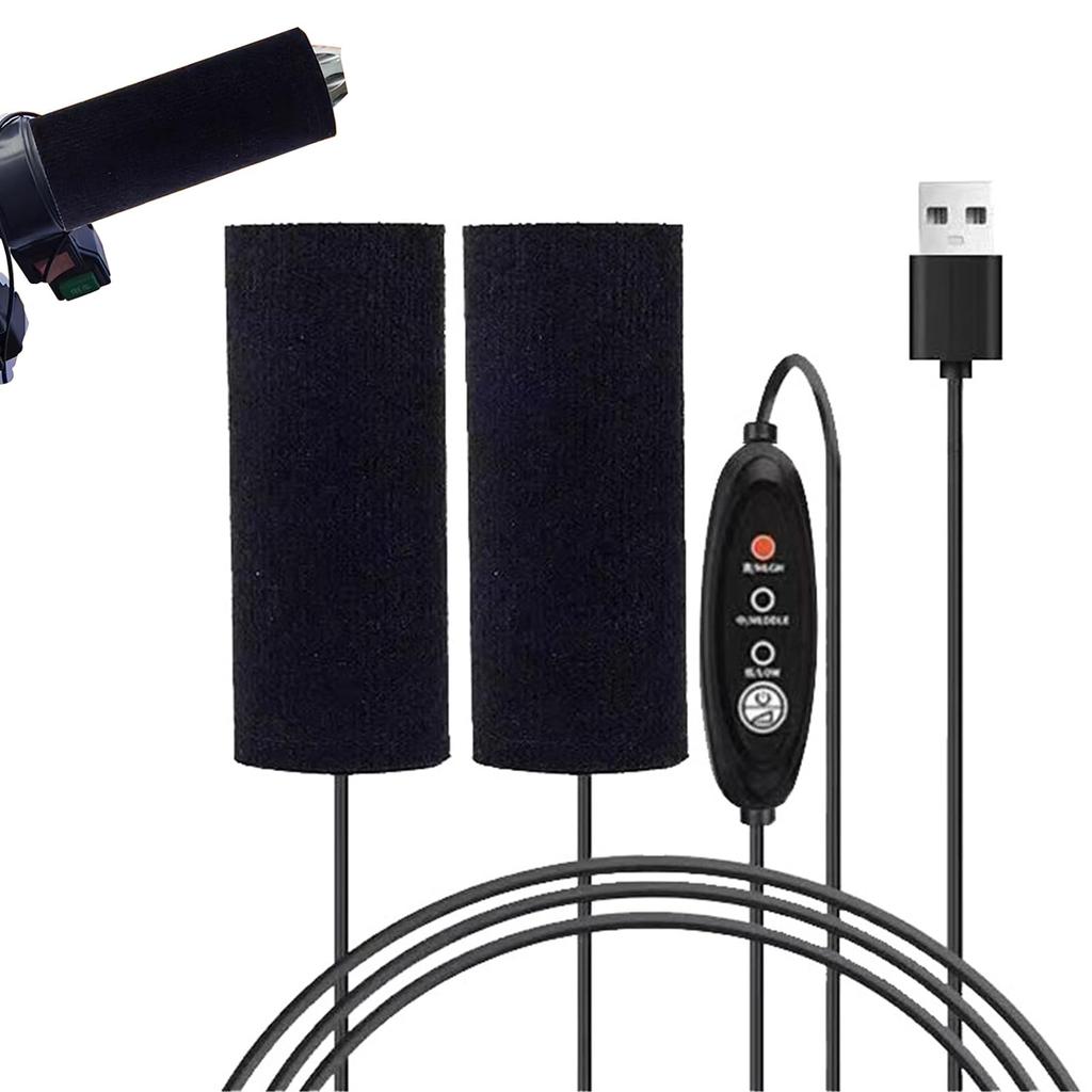 Solxion Grip Heater for Motorcycles, Wrap Type USB Grip Heater,