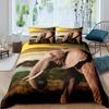 3D Elephant Duvet Cover Set Queen Size African Safari Animal Comforter Set Wildlife Bedding Set Retro Wall Decor Bedspread Cover