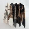 Luxury Women Scarf Leopard Tiger Print Scarf Soft Shawl Vintage Animal Scarf Oversized Breathable Neck Scarves Daily Outfit