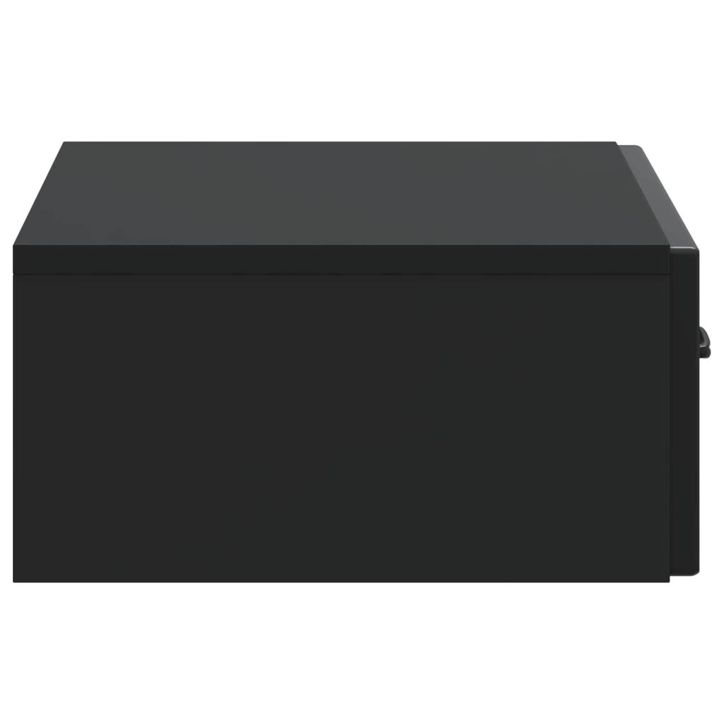 Wall Mounted Side Table Black 59 X 34.5 X 17 Cm