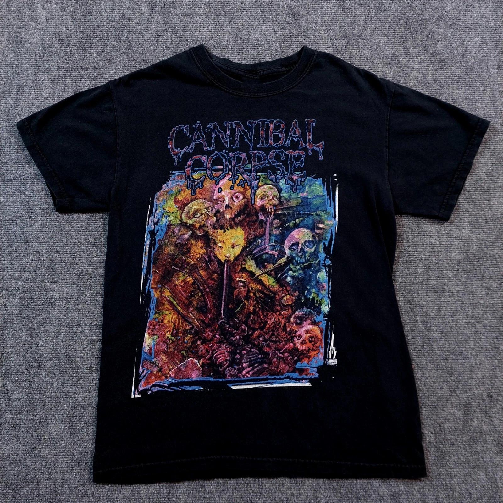 Винтажная футболка группы Cannibal Corpse Черный Репринт S
