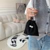 Storage Pocket Drawstring Bag Corduroy Storage Bag Small  Fashionable Durable