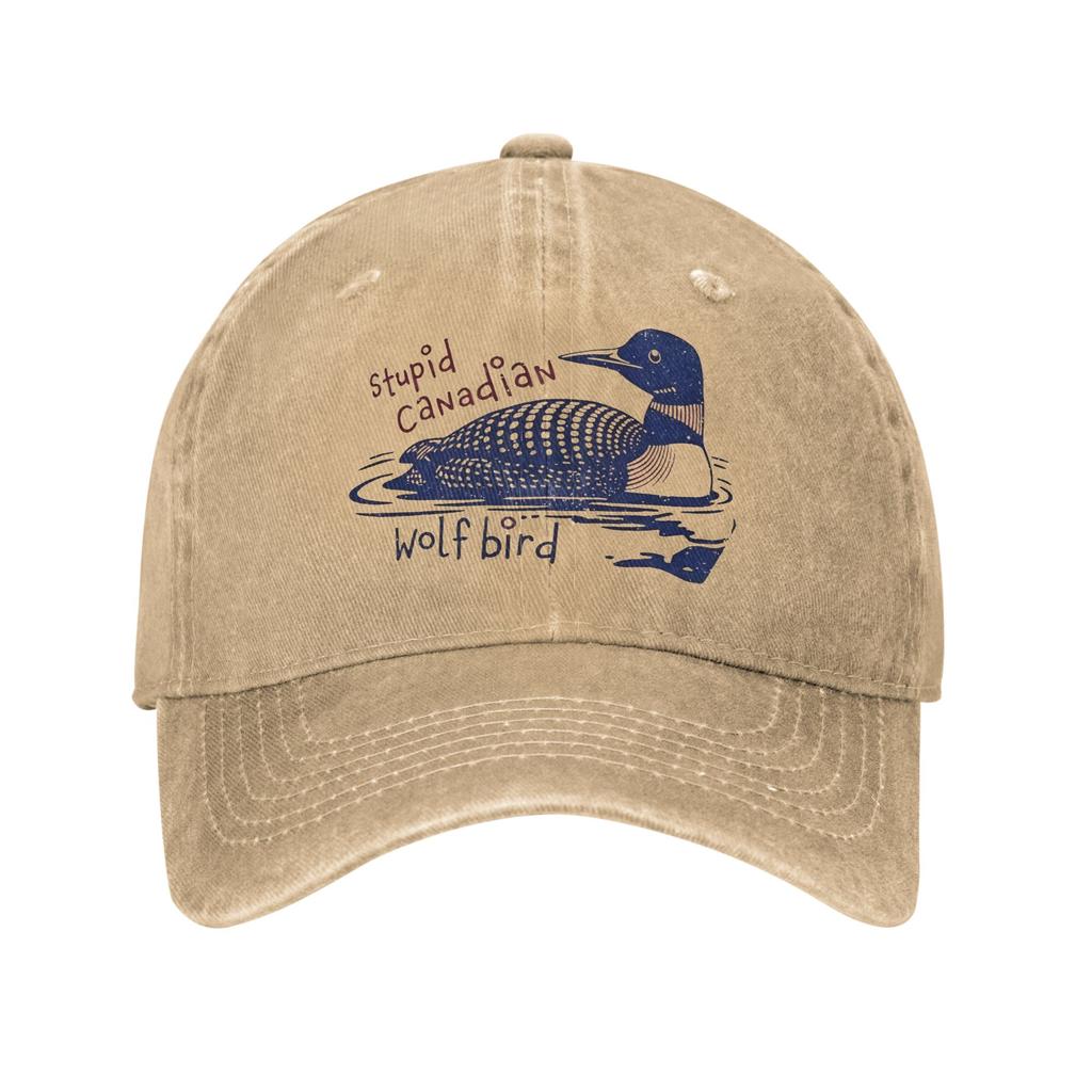 Heated Rivalry Stupid Canadian Wolf Bird Trucker Hat Merch For Unisex Women Baseball Cap Vintage Wear Cap Adjustable