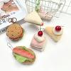 Adorable DIY Dessert Plush Keychain: Hamburger Cake & Sandwich Charm Pendant