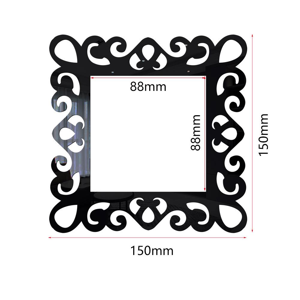 Lace Acrylic Mirror Switch Wall Sticker for Living Room/Bedroom - Self-Adhesive Decorative Accent