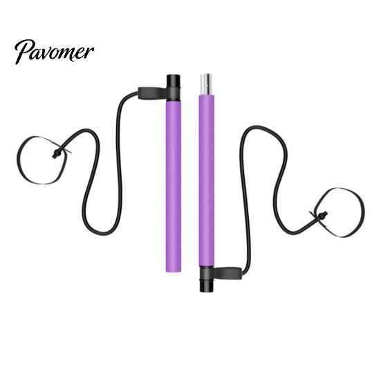 Pilates Bar with Foot Pedals Resistance Band Strength Training Fat Burning Body Shaping Back Slimming Multifunctional Exercise Home Gym Workout