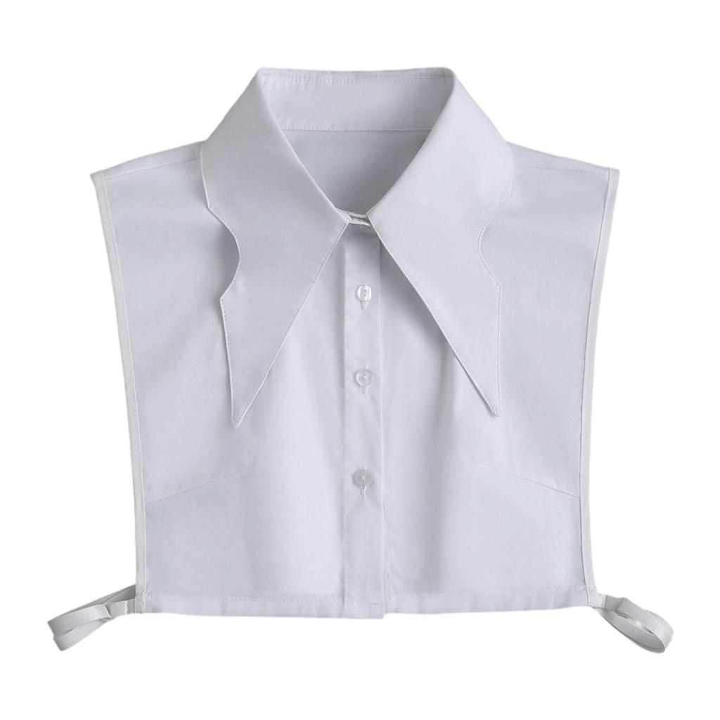 Elegant Half Shirt Blouse, False Collar, Detachable Dickey Collar for Ladies Layering Under Tops
