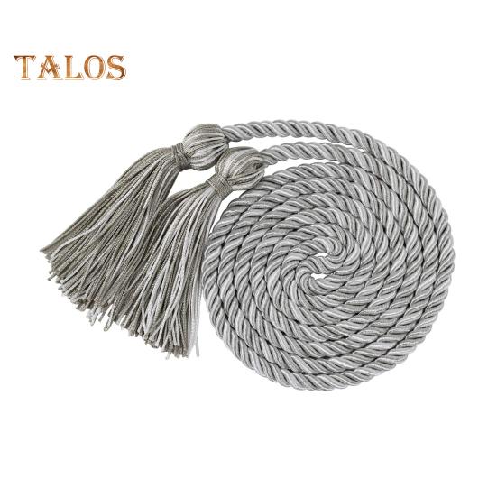 

Вешалка для почетной веревки для выпускного, толстая витая веревка с кисточкой, длина 1,7 м, цветная плотная вязка, бакалавр, магистр, почетная веревка для выпускного серый