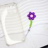 Colorful Bead Flower Pendant Phone Charm Hangings Rope Sweet Phone Chain Strap Bag Decoration Lanyard Keychain Accessory