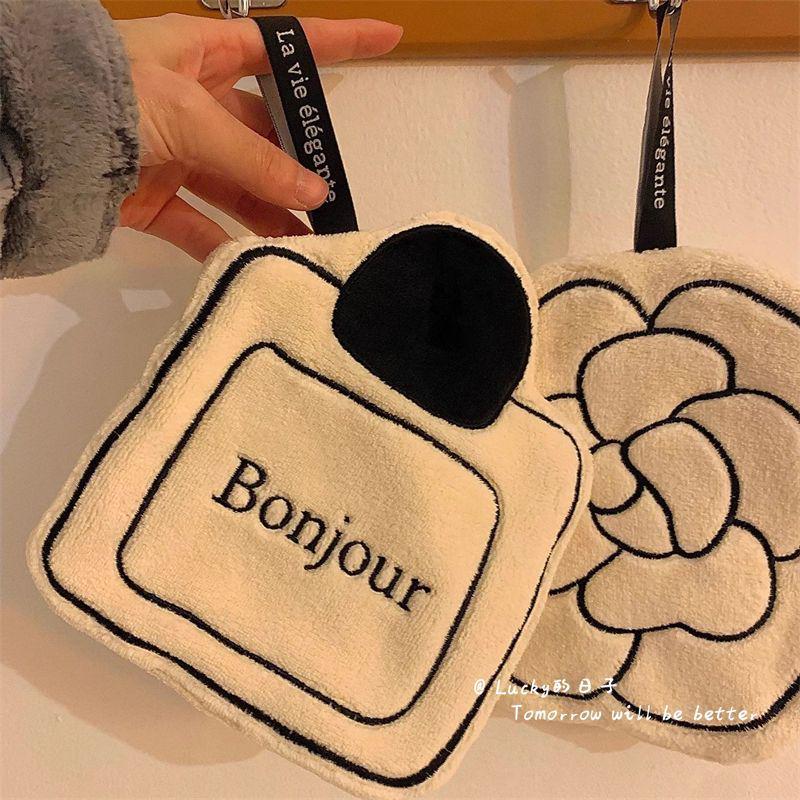 Camellia Hangable Absorbent Hand & Dish Towel for Kitchen & Bathroom
