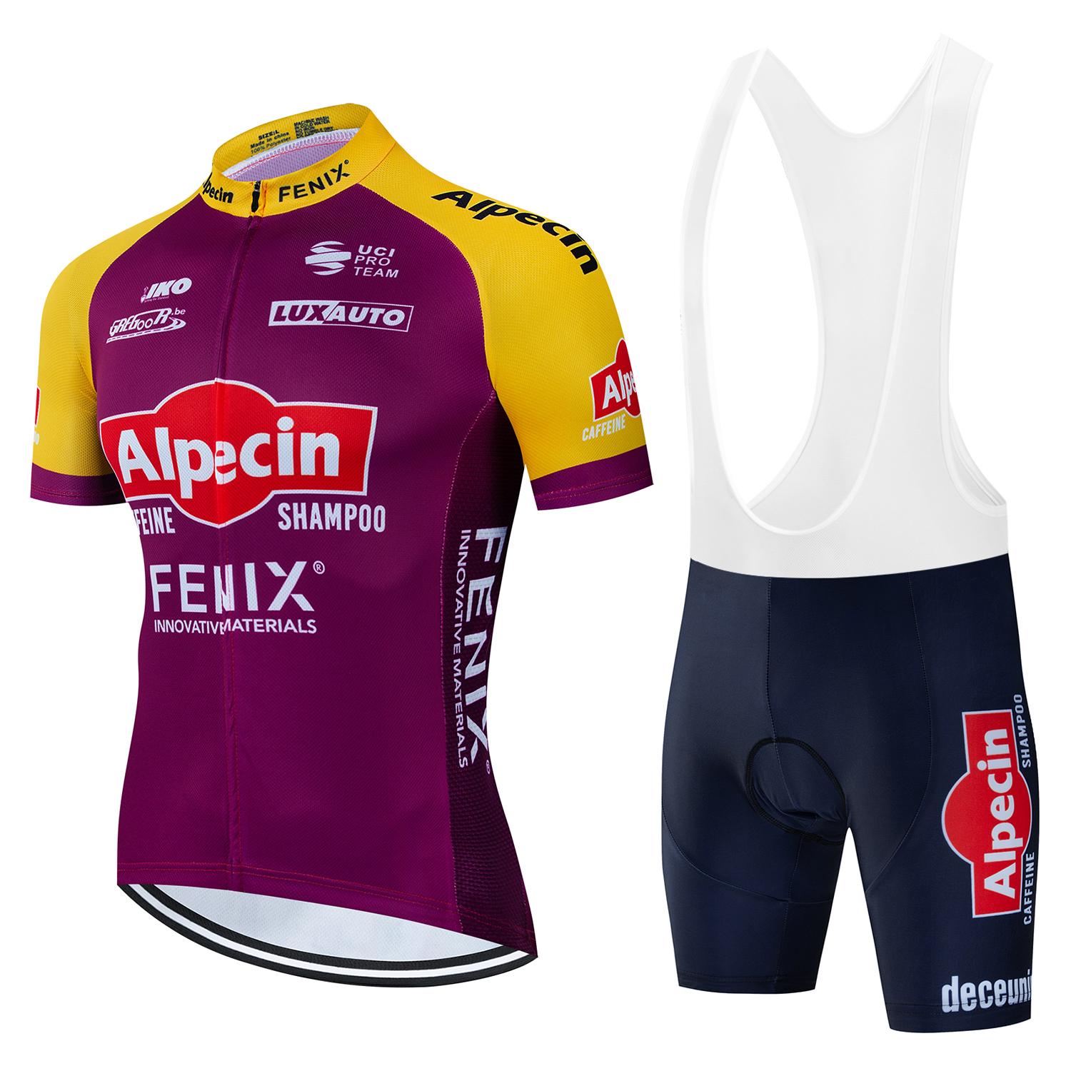 

2025 Велосипедная майка Alpecin Team Летняя велосипедная майка Комплект дышащих гоночных спортивных горных велосипедных майок Мужская велосипедная одежда 5XL